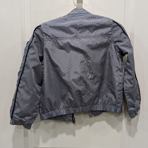 Geox Respira Blue Gray Neutral Bomber Jacket Coat Fall Winter Layer Boys Size 4 - Picture 3 of 8